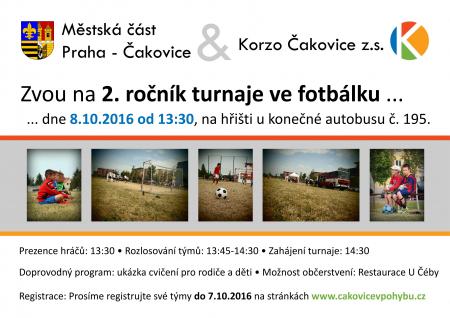 Fotbalový turnaj (2. ročník) - 8.10. od 13:30 Fotbalový turnaj (2. ročník) - 8.10. od 13:30